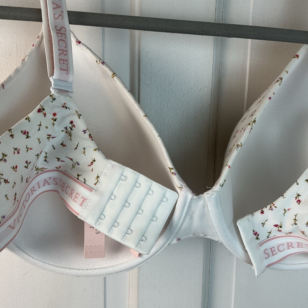 Victoria's Secret White Floral T-Shirt Bra - Picture 5 of 7